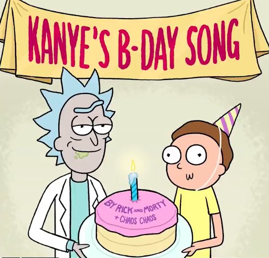 Kim Kardashian got the cartoon stars of <i>Rick & Morty</i> to wish Kanye West a happy birthday