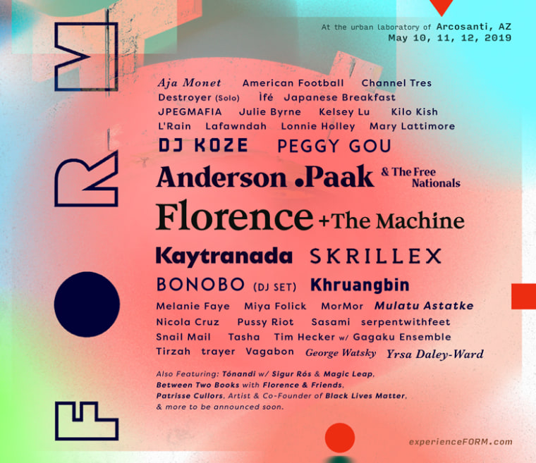 Florence + The Machine, Anderson. Paak, and Kaytranada lead FORM Arcosanti line-up