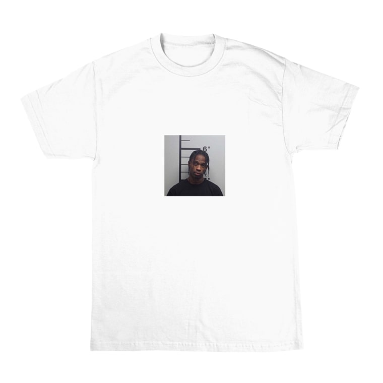 Travis Scott Is Selling T-Shirts Featuring His Police Mugshot