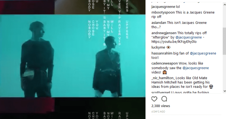 Jacques Greene says musician Christopher Port copied his “Afterglow” video