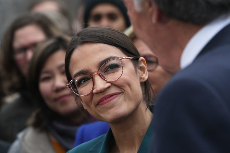 Alexandria Ocasio-Cortez transformed into a comic book hero