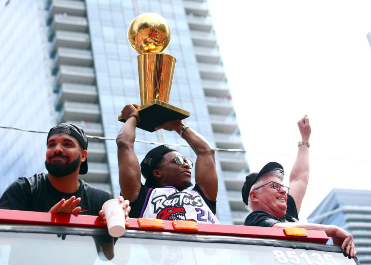 Drake chugged a beer, confirmed return of OVO Fest at Raptors Championship Parade