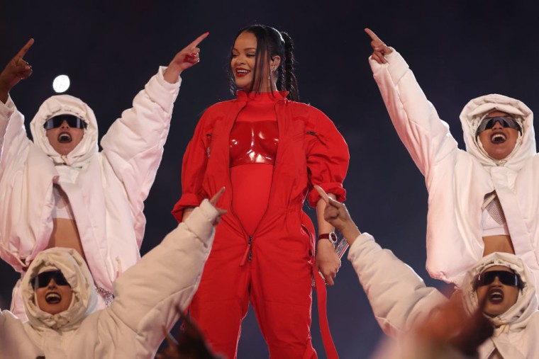 Rihanna confirms pregnancy during Super Bowl halftime show performance