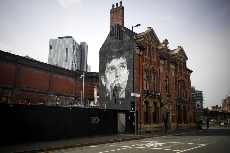 Ian Curtis mural recreated in Manchester for World Suicide Prevention Day
