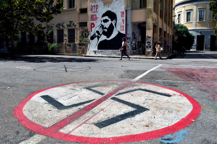 Leader of Greek neo-Nazi party convicted of running a criminal group after murder of anti-fascist rapper