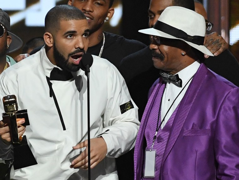 Drake plays up the absentee father schtick to sell records, according to his father