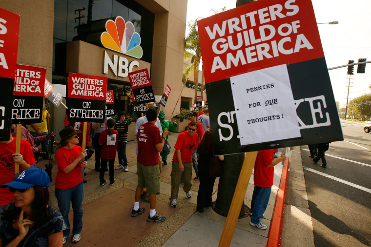 Hollywood writers approve strike