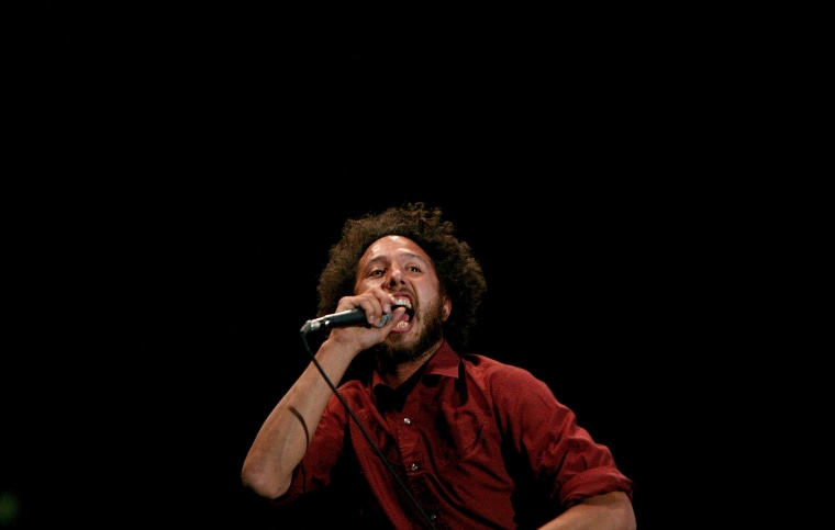 Rage Against The Machine display “Abort The Supreme Court” during Wisconsin show