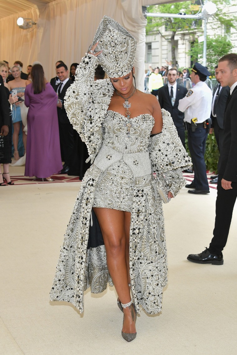Rihanna showed up to the Met Gala as the Pope