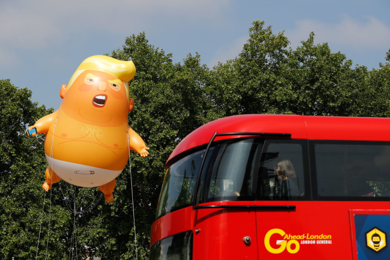 Trump is in London and British people are protesting