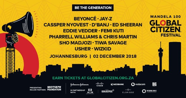 Beyoncé and JAY-Z to headline Global Citizen concert in South Africa