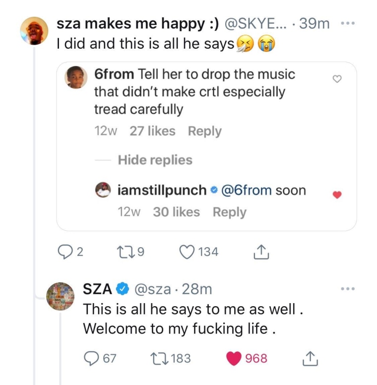 SZA says unreleased music is being held up by TDE’s Punch