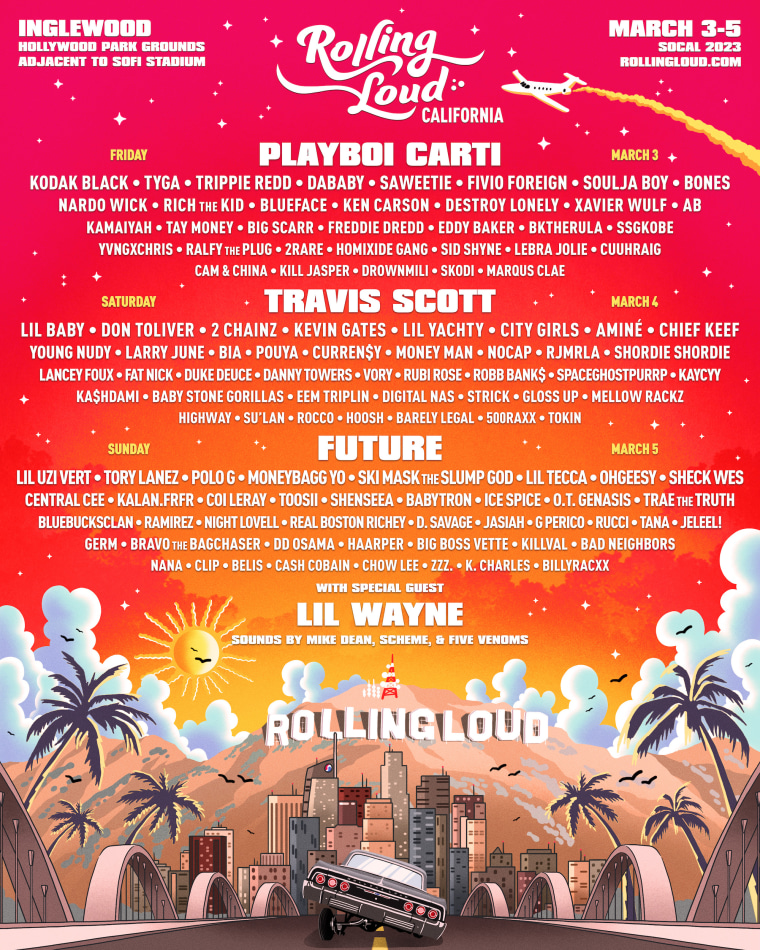 Rolling Loud California 2023 lineup announced with headliners Travis