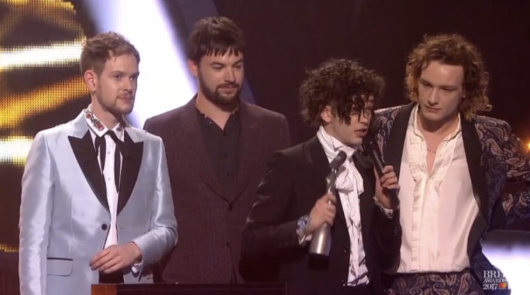 Twitter Is Divided Over The 1975’s BRITs Acceptance Speech