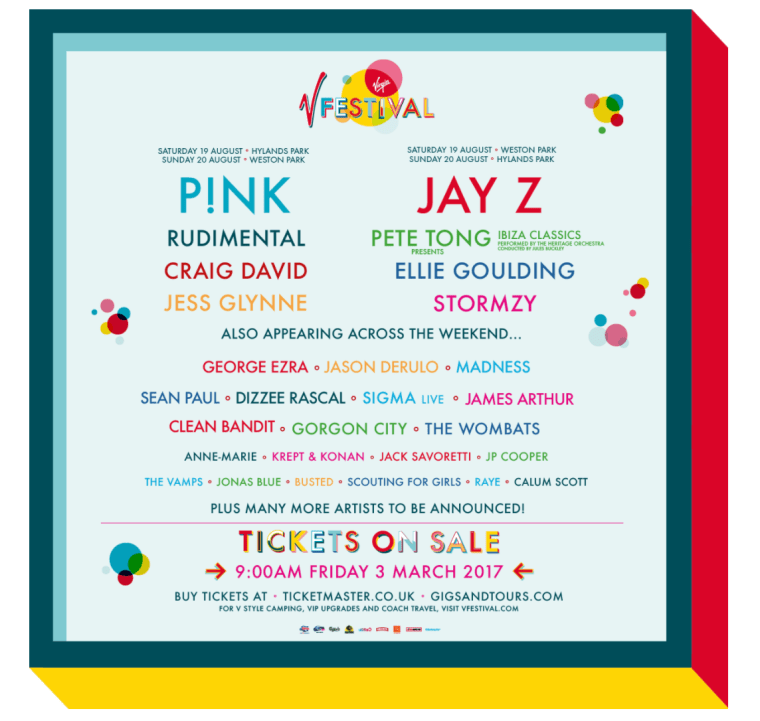 Jay Z Headling UK’s V Festival 2017