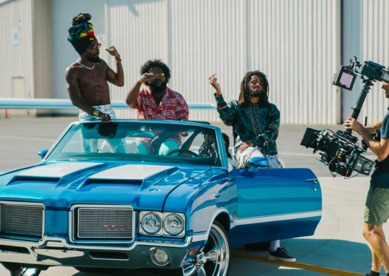 J. Cole, J.I.D, Bas, Young Nudy, and EarthGang link in Atlanta in their new “Down Bad” video