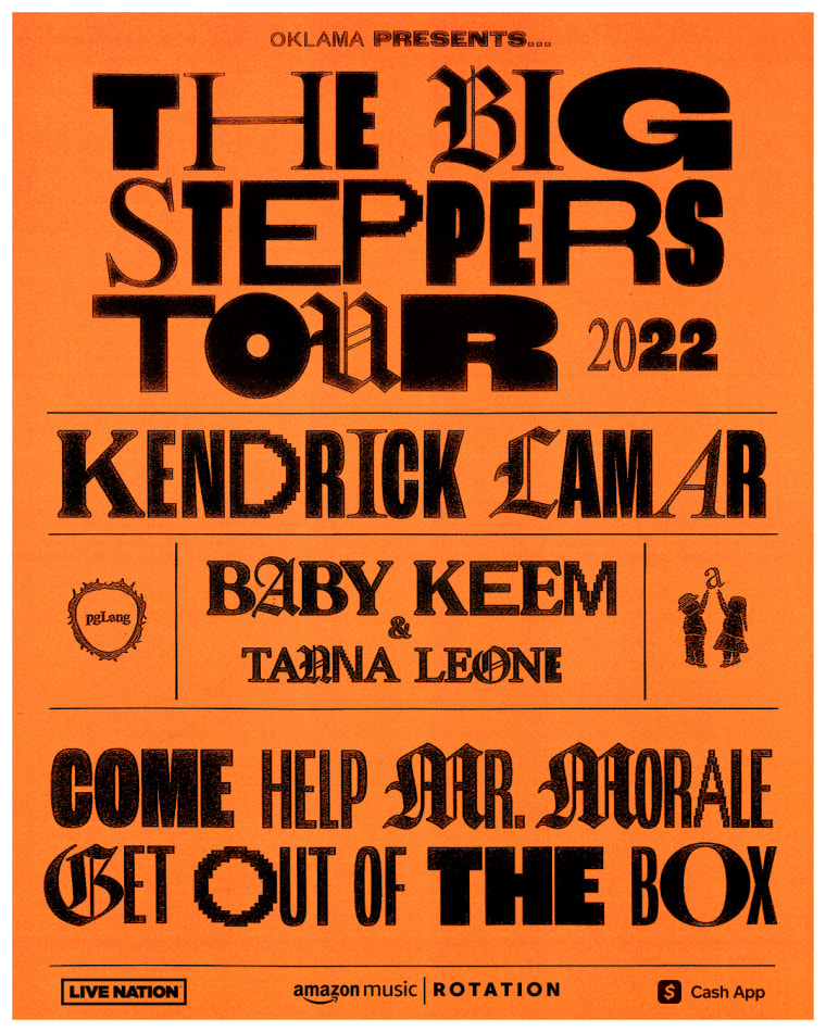 Kendrick Lamar announces The Big Steppers Tour