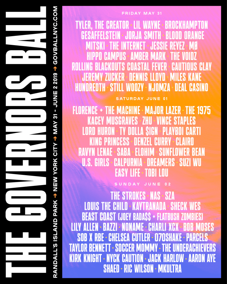 Governors Ball 2019: Tyler, The Creator, Florence + The Machine to headline