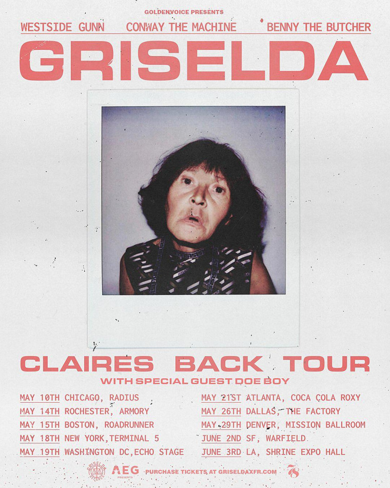 Benny The Butcher, Conway The Machine, and Westside Gunn reveal 2022 Griselda tour