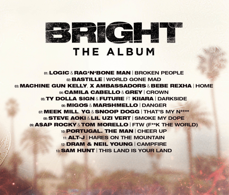 Migos, Lil Uzi Vert, and Camila Cabello line up for <I>Bright</i> soundtrack.  