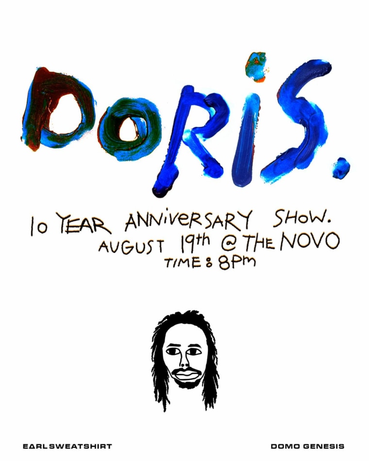 Earl Sweatshirt will celebrate 10 years of Doris with a one-off