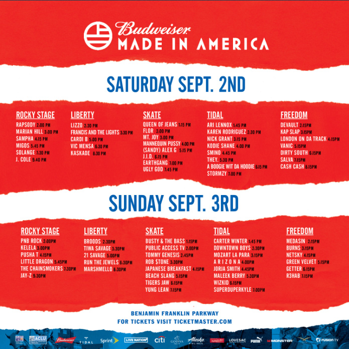 Watch Saturday’s Budweiser Made In America Livestream