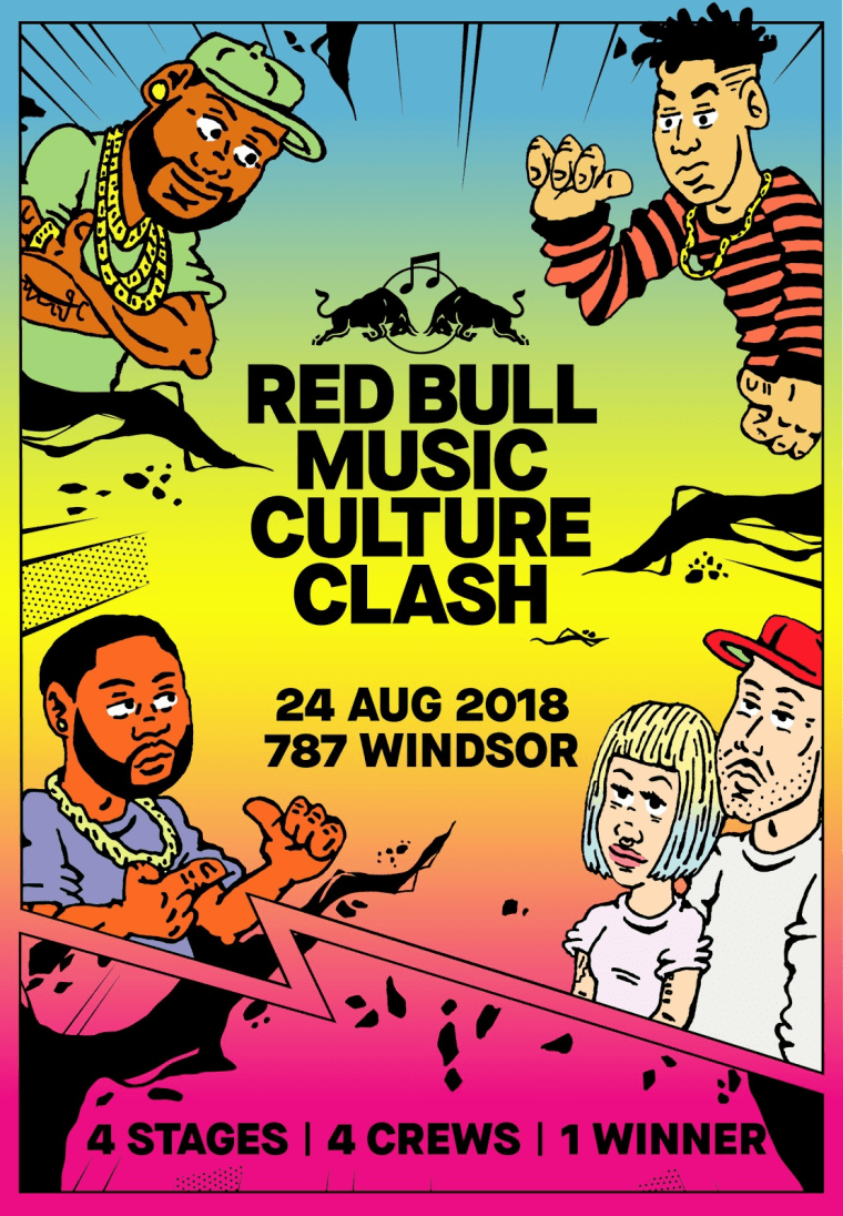 Zaytoven, Mija, Kenny Beats, Kranium, and Fuego performing at 2018 Red Bull Music Culture Clash