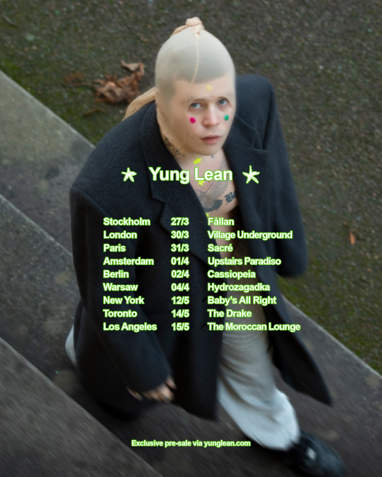 Yung Lean drops new single “Boylife In EU,” announces world tour