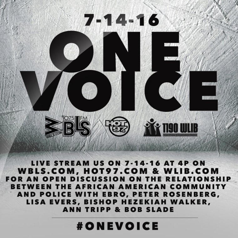 New York City Radio Stations To Simulcast <i>One Voice</i> Open Discussion