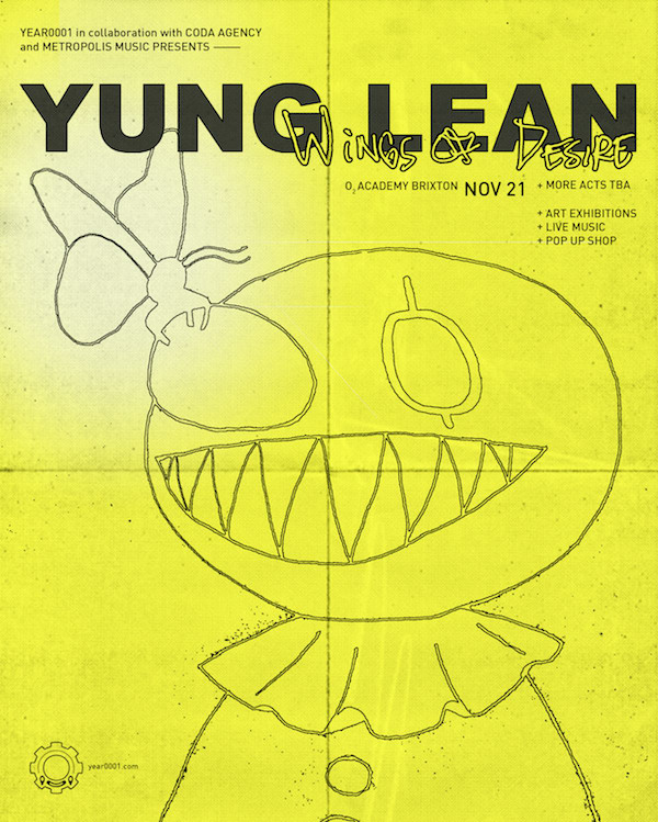 Yung Lean announces “Wings Of Desire” event in London