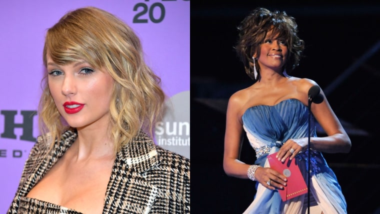Taylor Swift now tied with Whitney Houston for women with the most weeks at No. 1