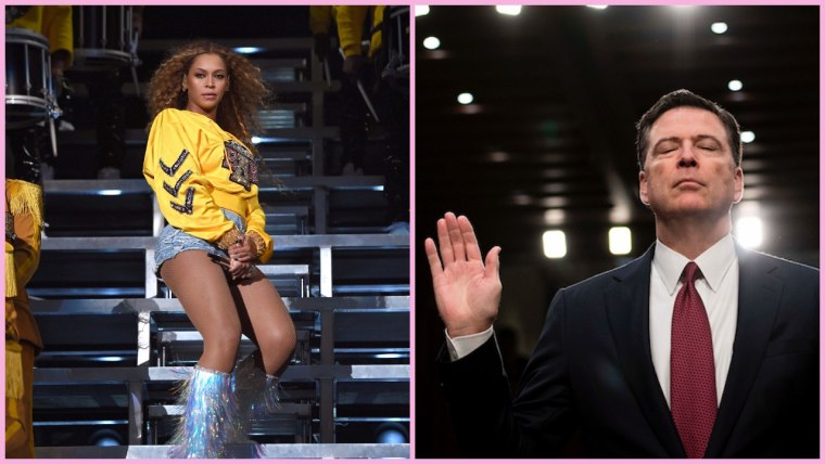 James Comey says he once sung Beyoncé’s “Sandcastles” during an FBI briefing