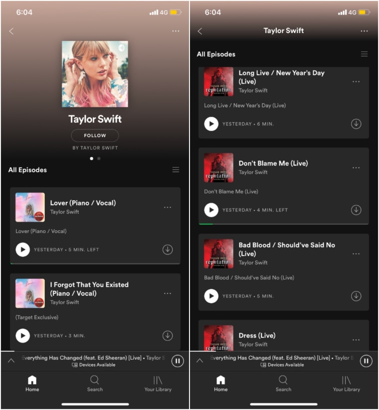 Report: Dozens of fan-made Taylor Swift bootlegs uploaded to Spotify [UPDATE]