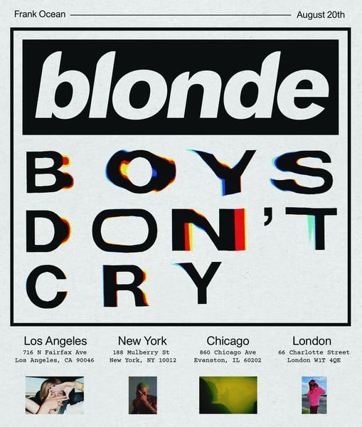 Frank Ocean Announces Boys Don T Cry Magazine Pop Ups The Fader