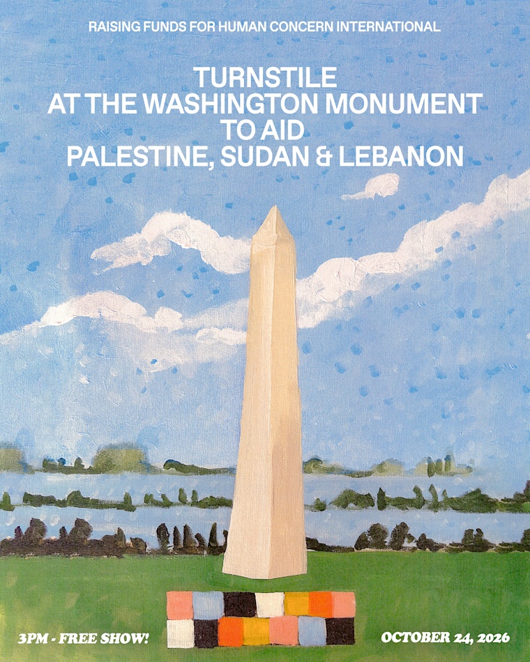Turnstile to play benefit concert for Palestine, Sudan, and Lebanon
