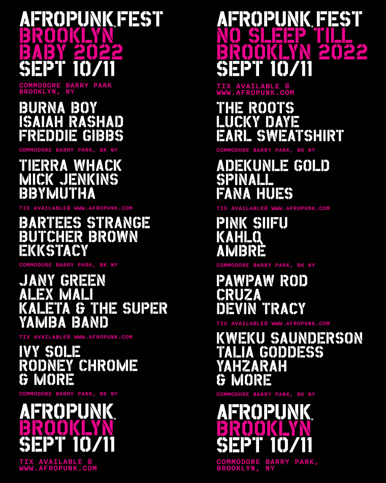 The Roots and Burna Boy to headline AFROPUNK 2022