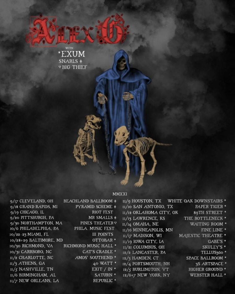 Alex G shares 2021 tour dates