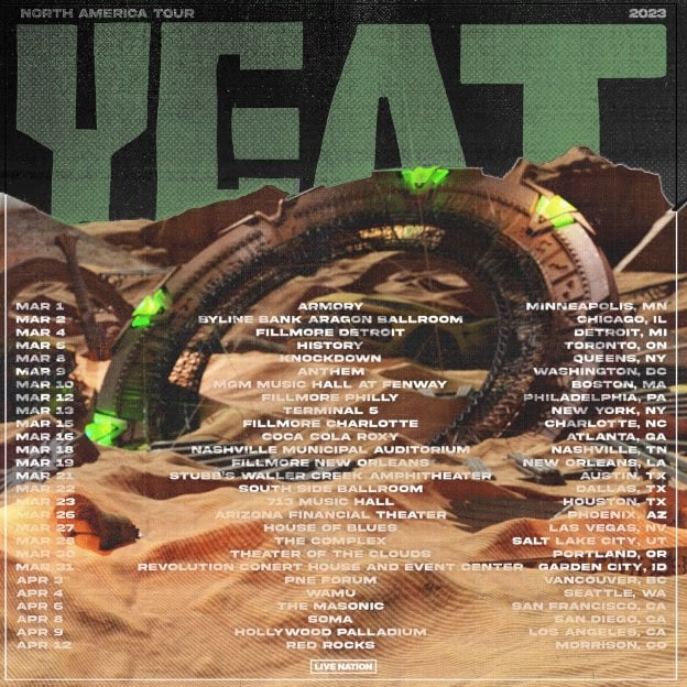 Yeat announces 2023 North American tour