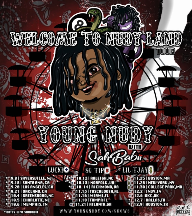 Young Nudy announces tour with SahBabii 