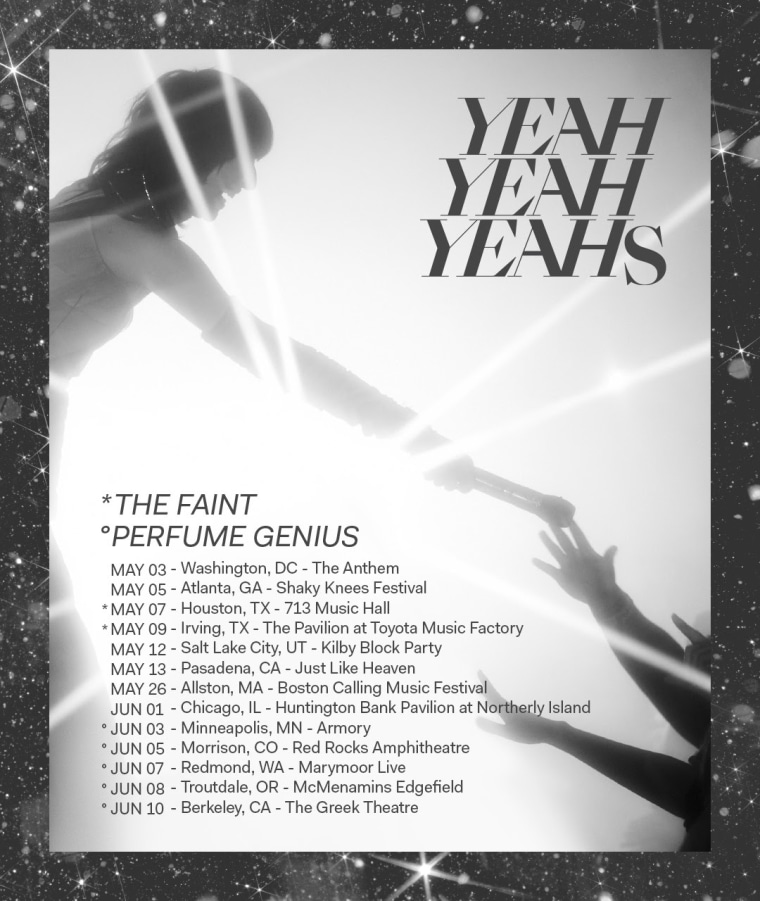 yeah yeah yeahs tour setlist