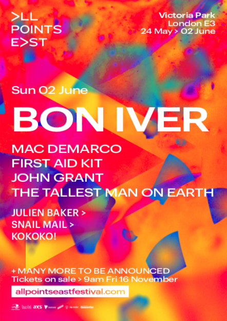 Bon Iver to headline London’s All Points East