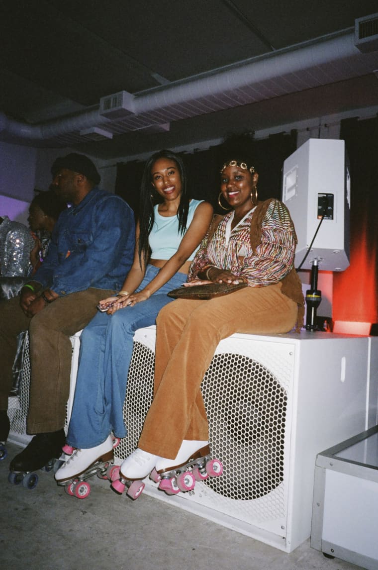 See the lush looks from a ’70s-themed Brooklyn skate party