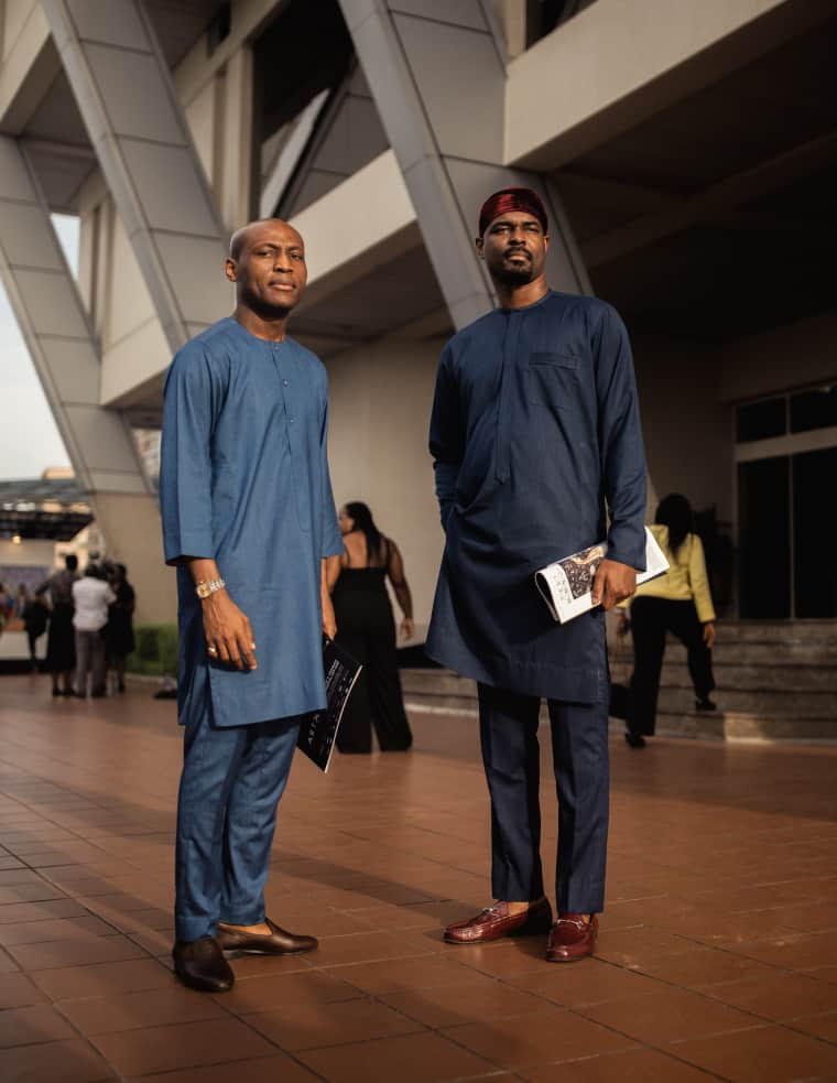 At ART X Lagos, dusk gave simple solids and bold patterns a whole new life