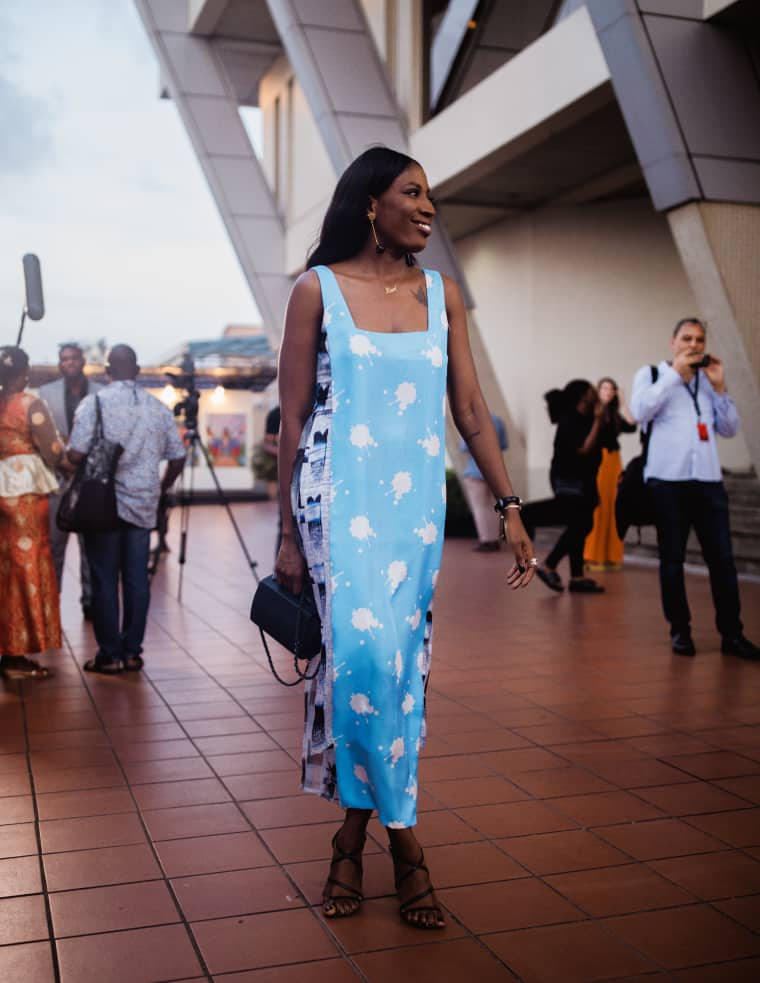 At ART X Lagos, dusk gave simple solids and bold patterns a whole new life