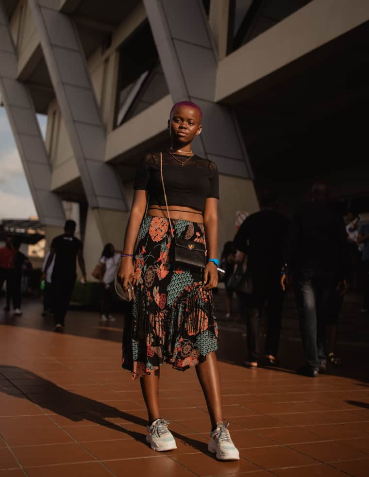 At ART X Lagos, dusk gave simple solids and bold patterns a whole new life