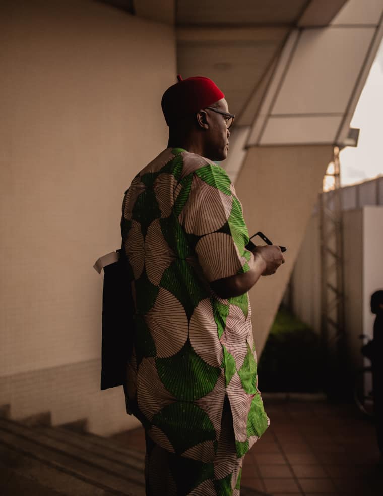 At ART X Lagos, dusk gave simple solids and bold patterns a whole new life