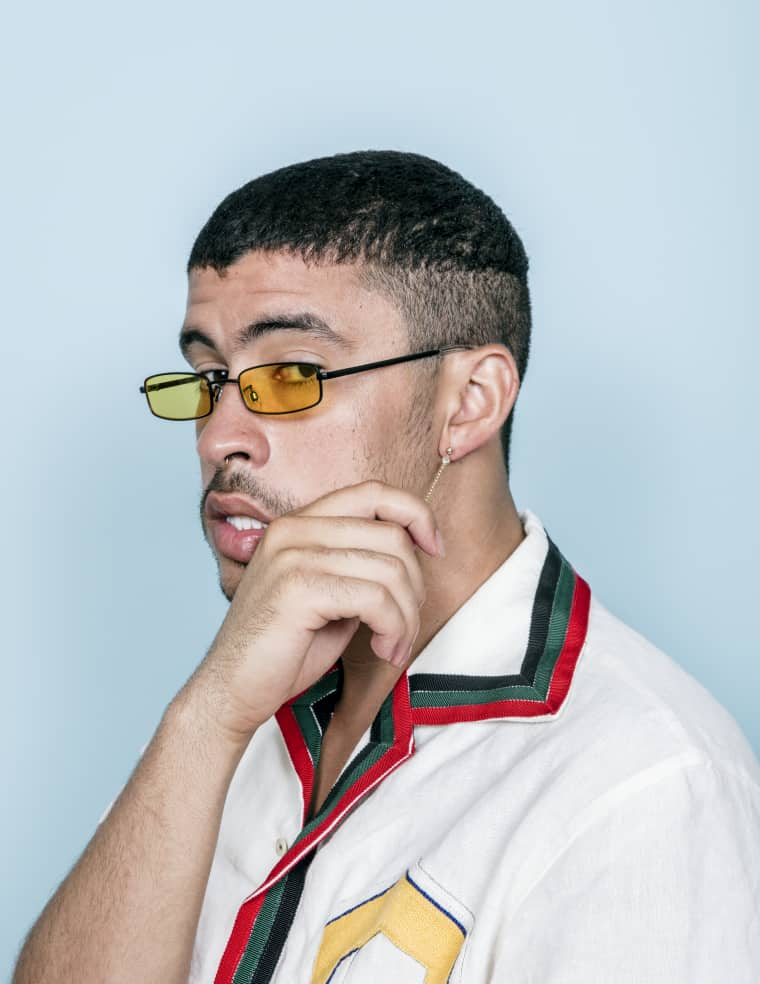 Bad Bunny Continues to Rock His Buzz Cut After Apparently Wearing a Wig