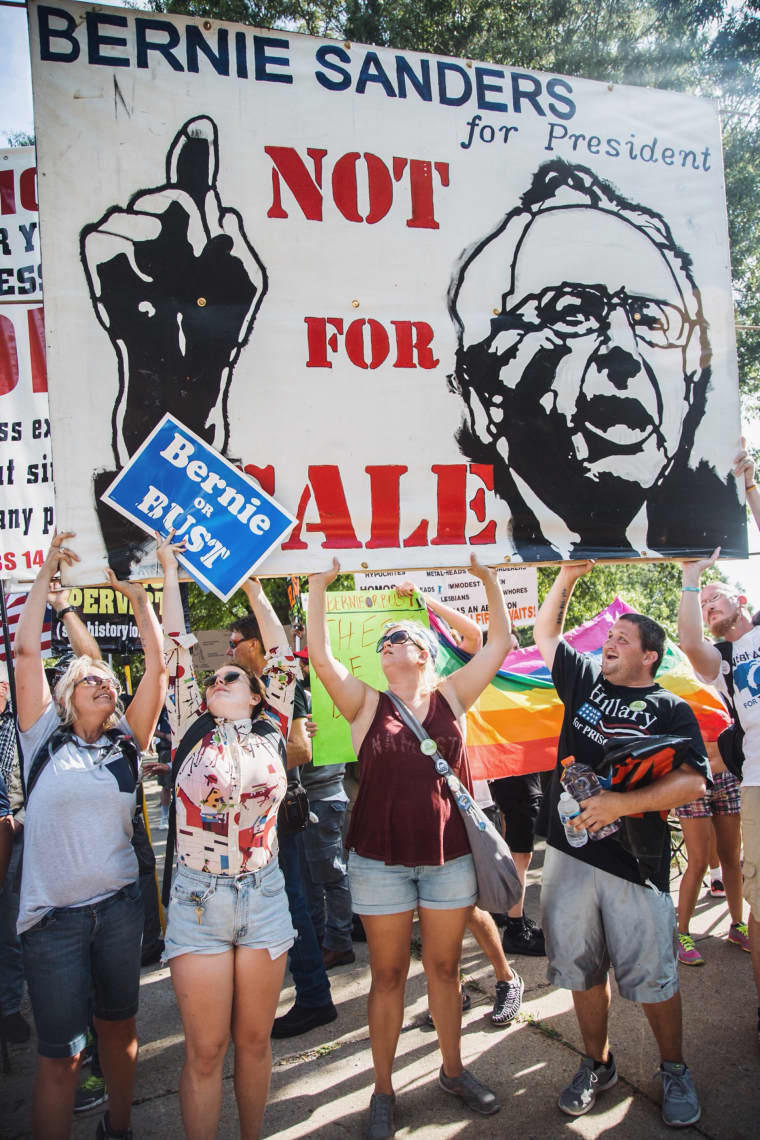 This Is What It Was Like Outside The Democratic National Convention